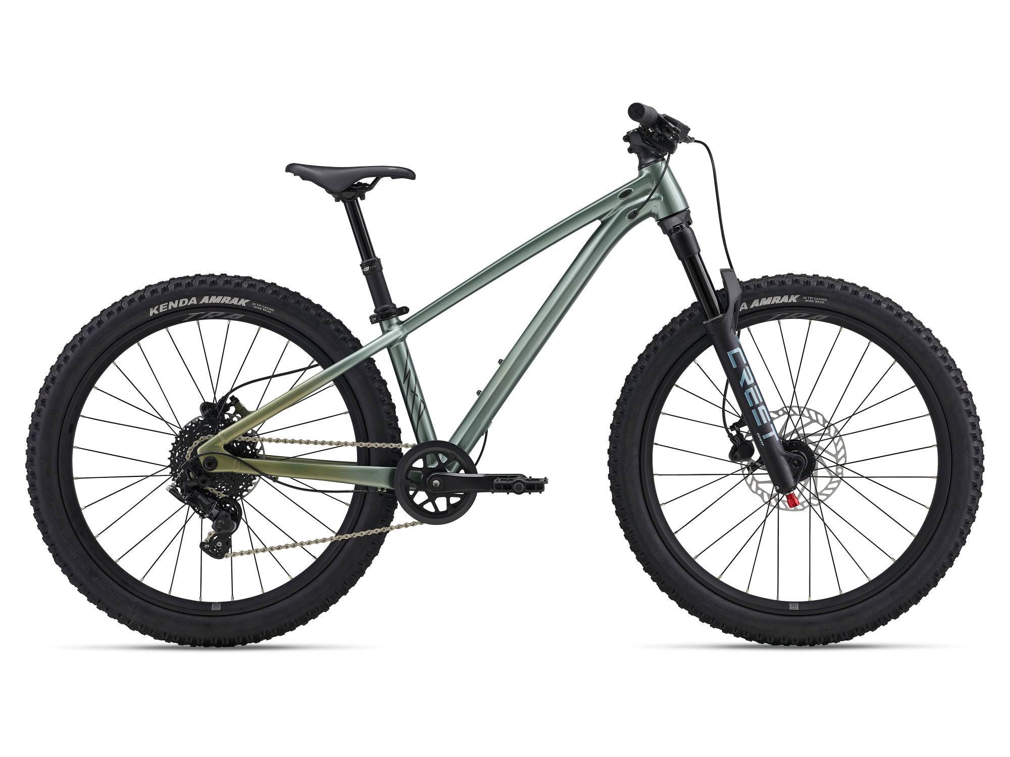 Liv STP 24 Kids mountain bike for trail and dirt jumps, featuring a durable frame and colorful design suitable for young riders.