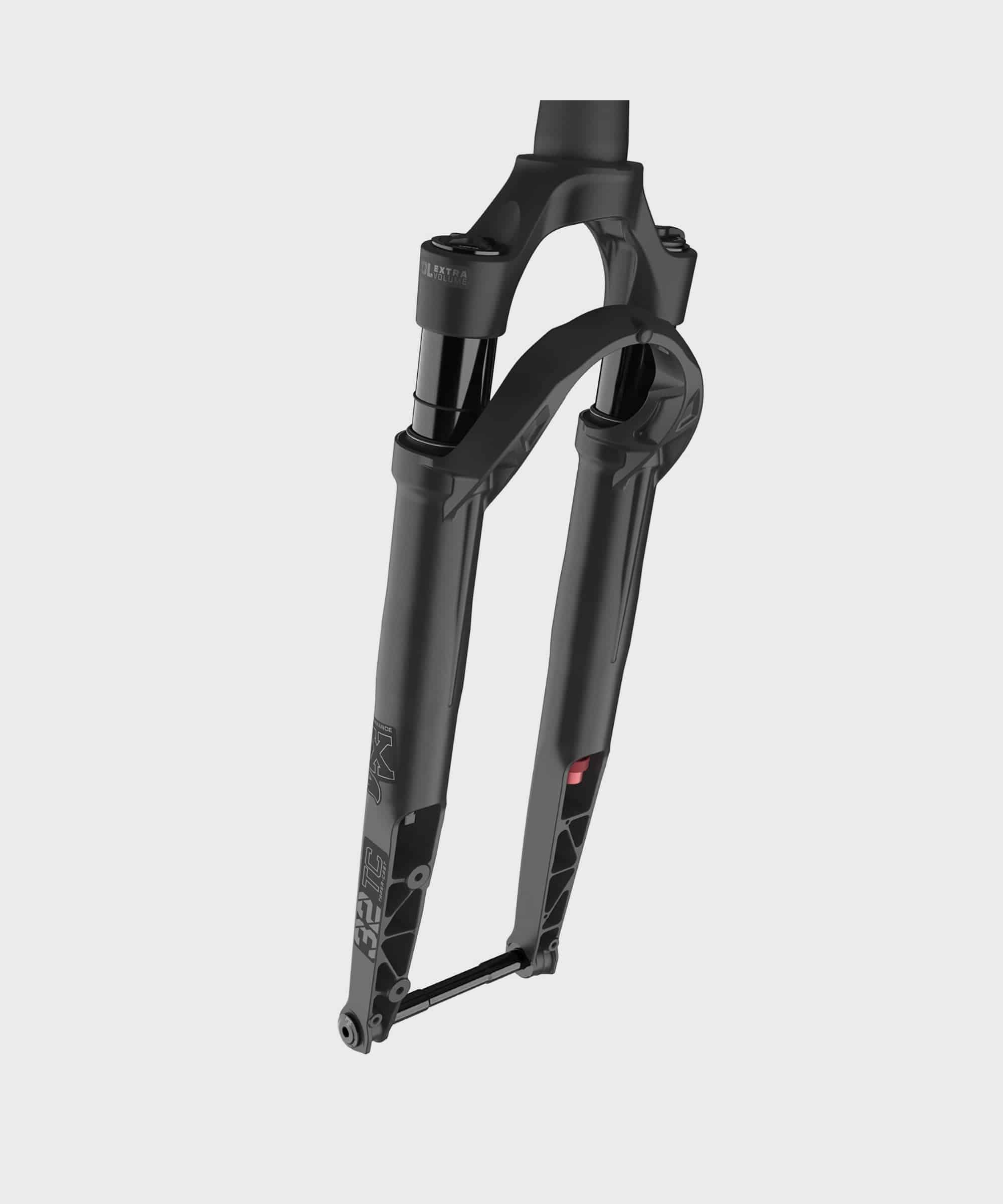 Fox 32 TC GRIP Float tapered suspension fork for 700c wheels with 40mm travel, showing the black fork with tapered steerer tube.