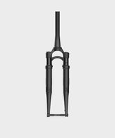 Fox 32 TC GRIP Float tapered suspension fork with 700c wheels and 40mm travel, showing the lightweight design and tapered steerer tube.
