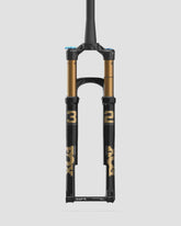 Fox 32 SC Float Factory GRIP SL suspension fork with Kashima coating and boost axle, shown in black for mountain biking.