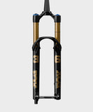 Fox 36 Float Factory GRIP X2 tapered fork for all-mountain and enduro bikes, showing the robust suspension components and branding.