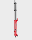 Marzocchi Bomber 58 GRIP downhill fork with advanced suspension technology, showing the sturdy gold-colored fork with damping controls.