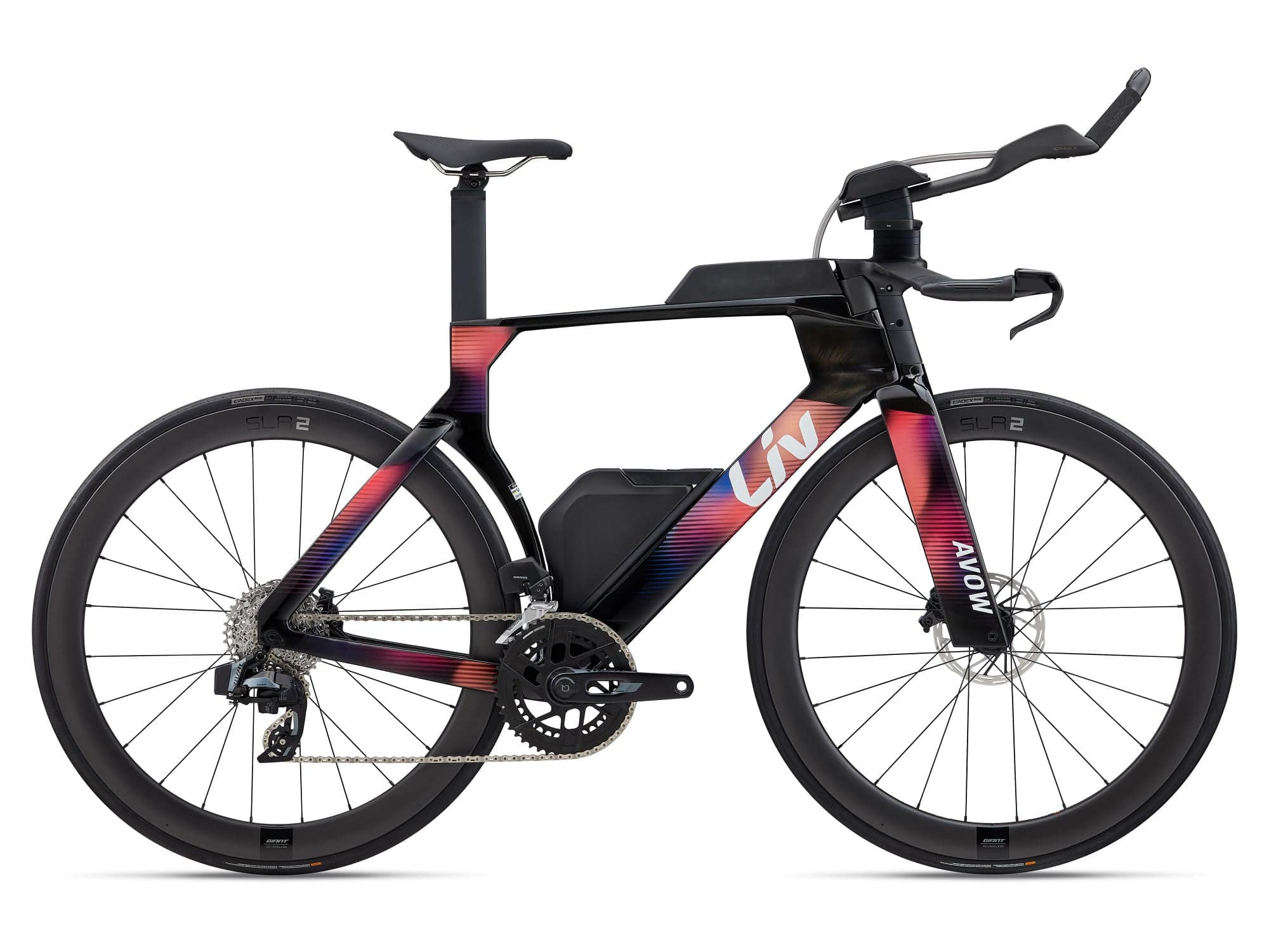 Liv Avow Advanced SL 2026 road bike with carbon frame and disc brakes, designed for racing performance.