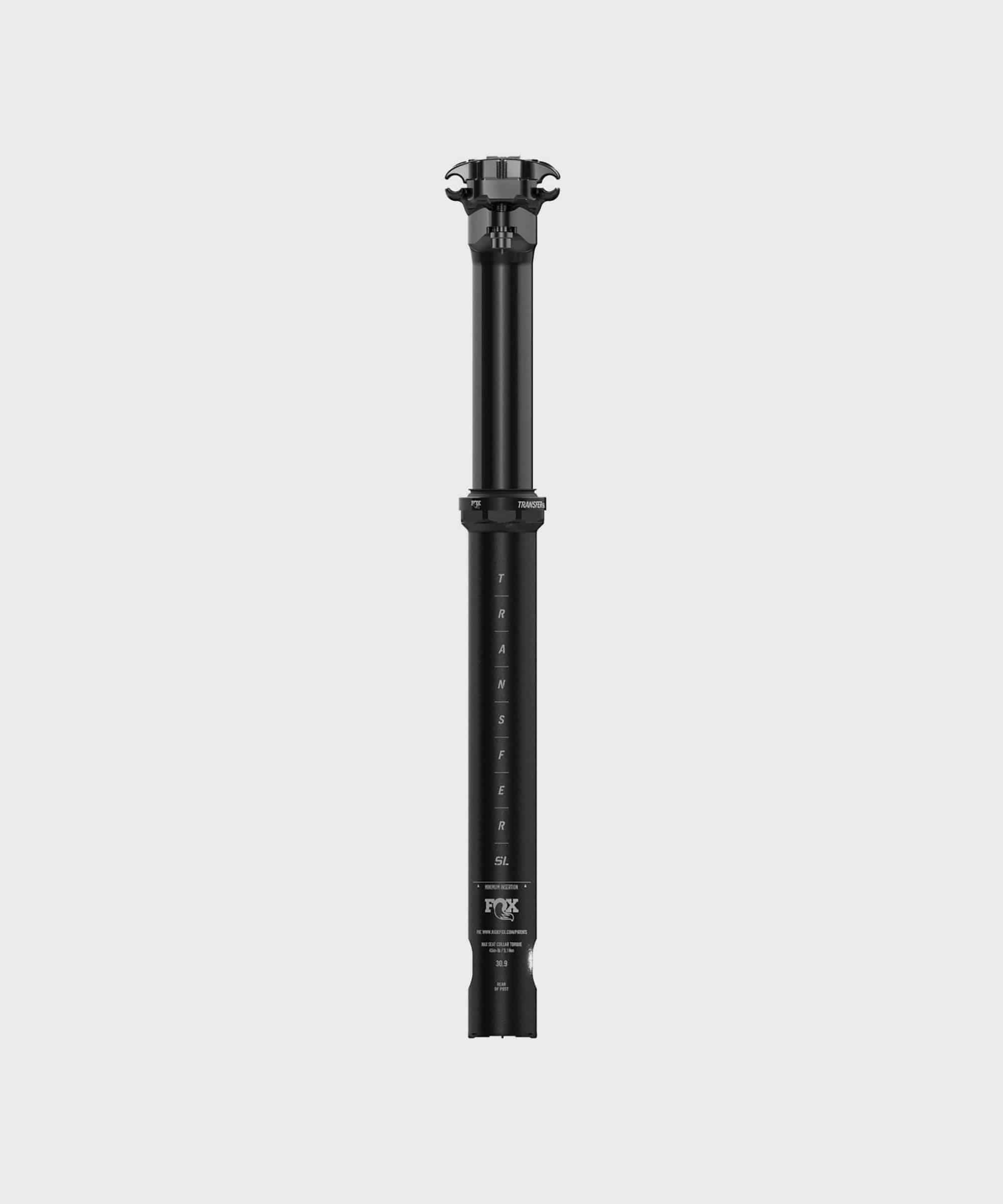 FOX Transfer SL Performance Elite dropper seatpost for gravel and XC racing bikes, featuring sleek design and smooth adjustment.