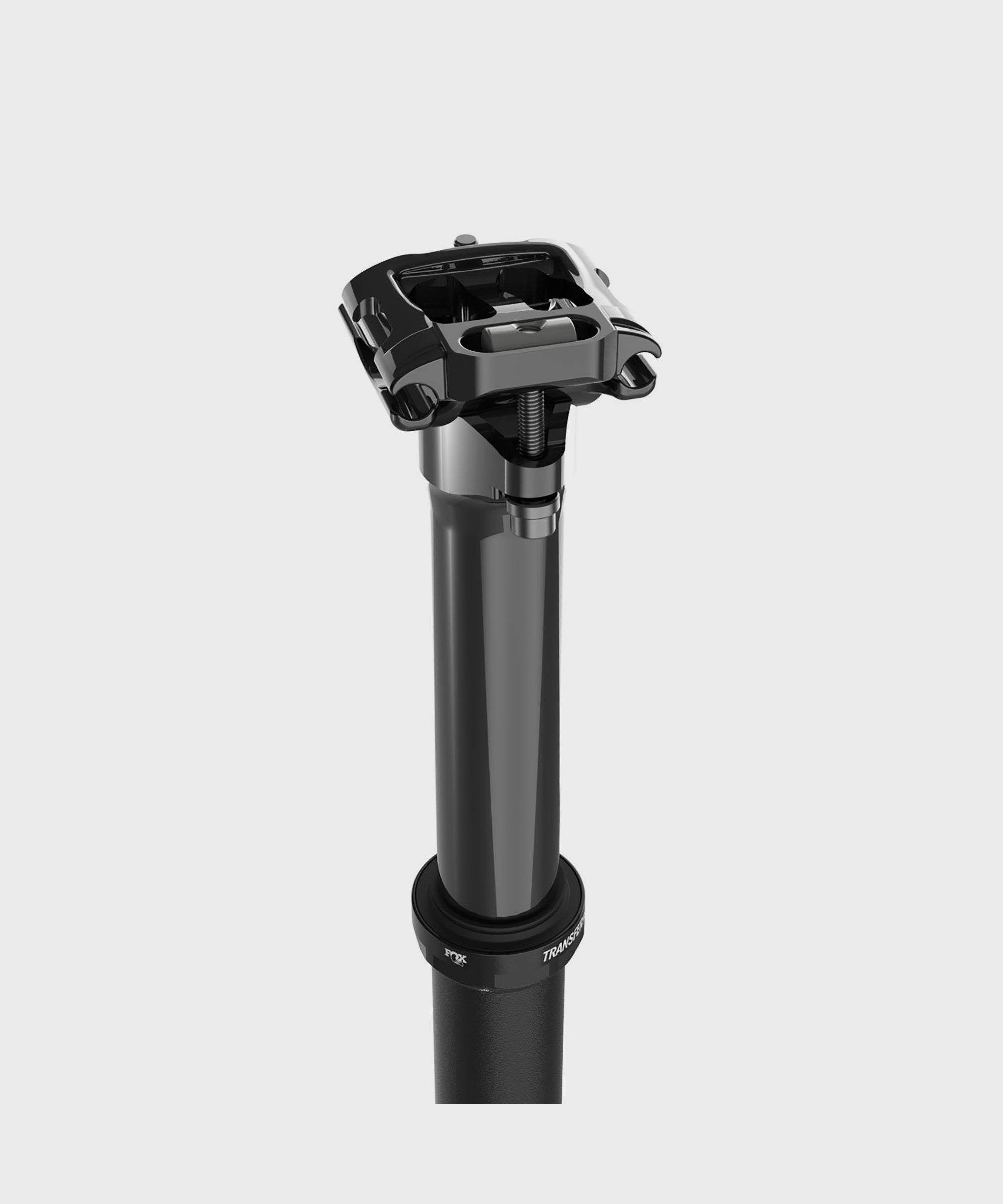 Fox Transfer SL Performance Elite dropper seatpost for gravel and XC racing bikes, showing the sleek seatpost with control lever.