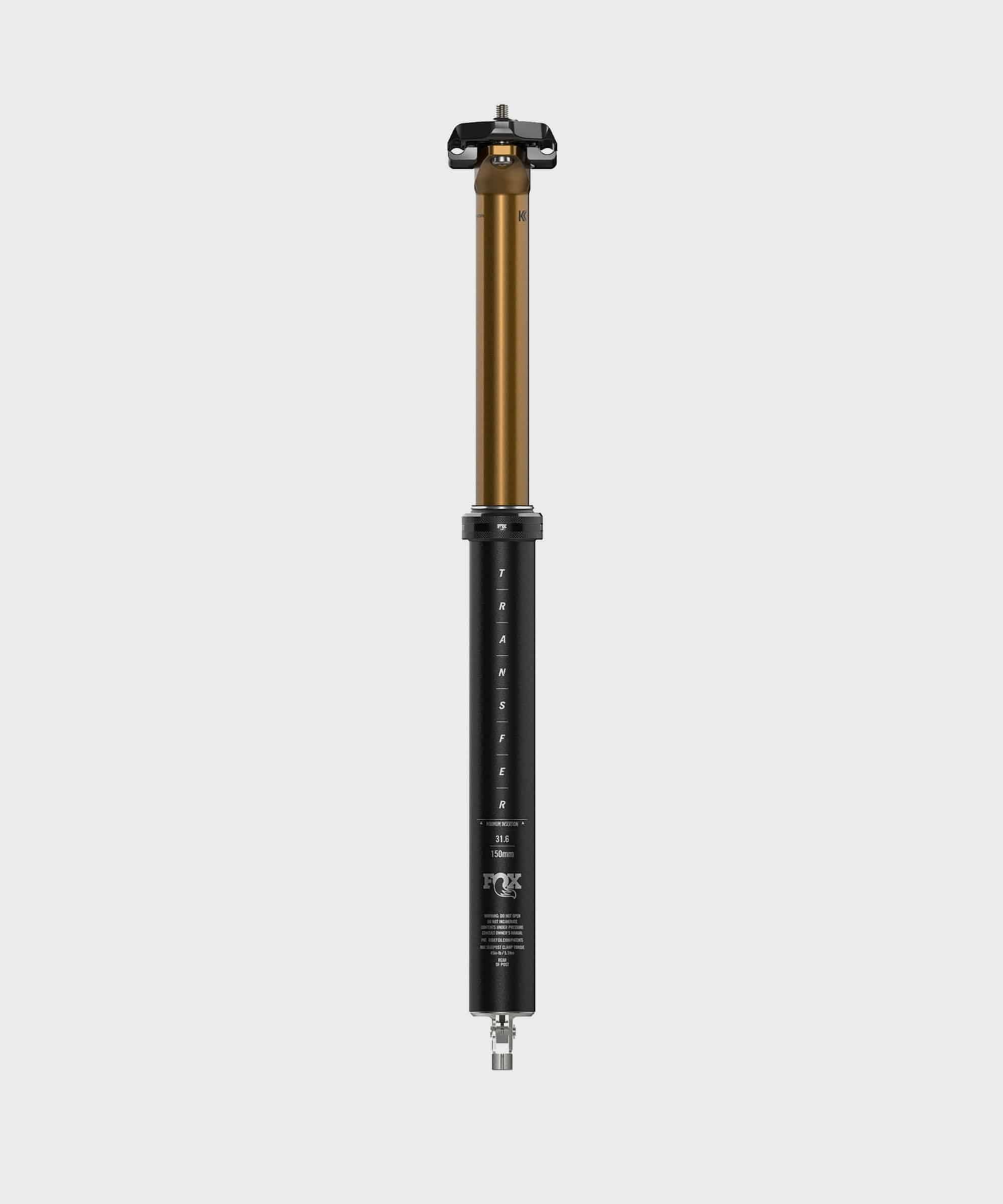 Fox Transfer Factory Dropper Seatpost 2025 internal, adjustable travel, smooth actuation, mountain bike component, black finish