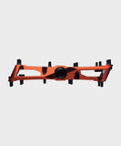 Race Face Turbine mountain bike pedals with adjustable pins for enhanced grip, showcasing durable metal components and sleek design.