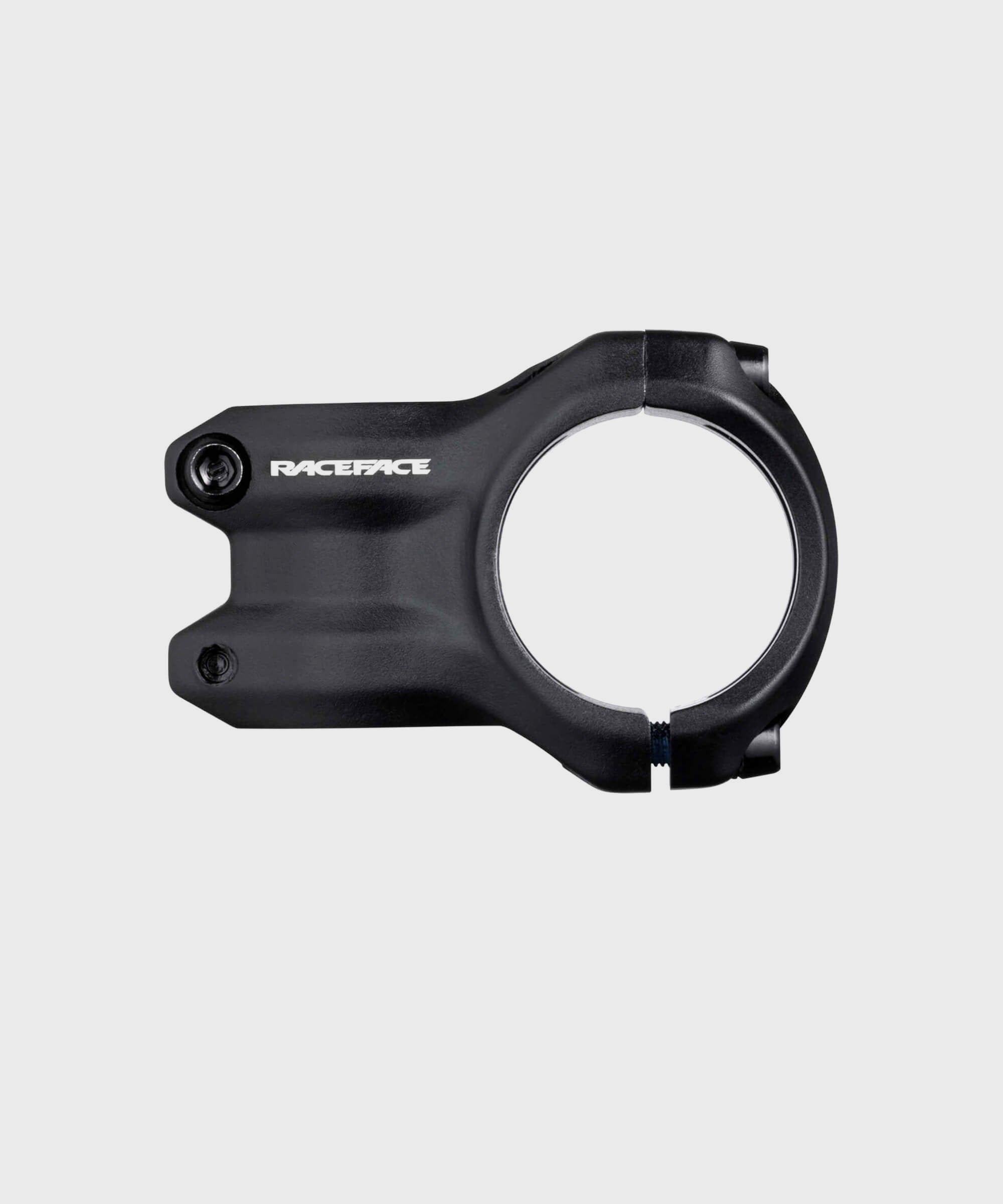 Race Face Aeffect R MTB stem in matte black with 35mm clamp and 1 1/8 inch steerer tube for mountain biking components.