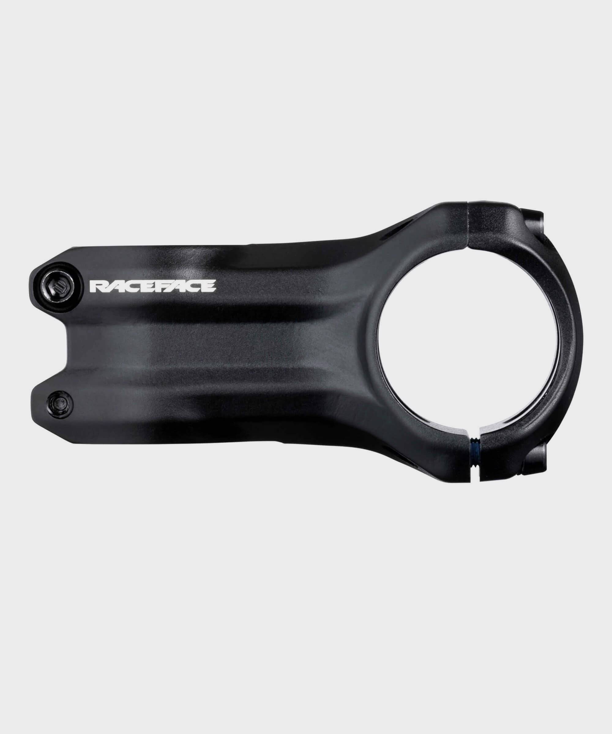 Race Face Aeffect R MTB stem in matte black with 35mm clamp and 1 1/8-inch steerer tube for mountain bikes.