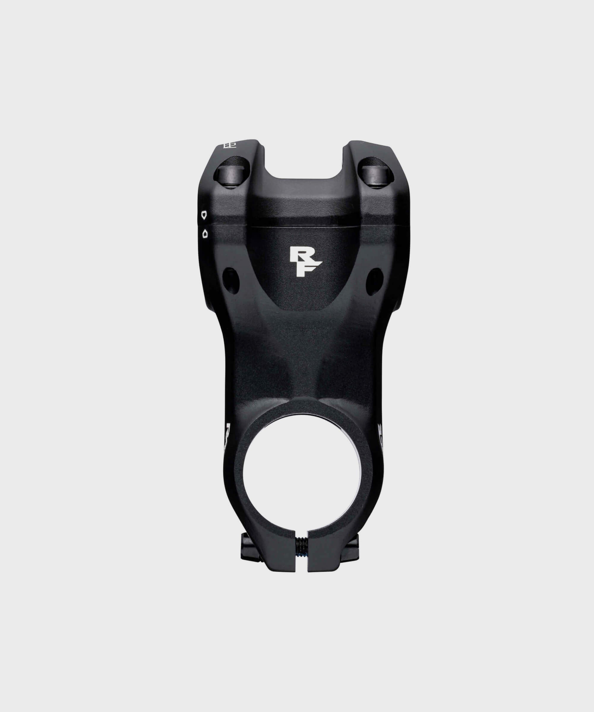 Race Face Aeffect R MTB stem in matte black with 35mm clamp and 1 1/8 inch steerer tube for mountain biking bikes.
