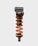 Fox DHX2 Factory coil rear shock for mountain biking with four-way adjustability, designed for MTB trail performance.