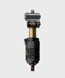 Fox Float X2 Factory mountain bike rear shock with 2-position adjustability, showcasing its sleek black design and mounting hardware.