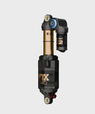 Fox Float X2 Factory rear shock with 4-way adjustability and pressure balancing for mountain bikes, showcasing its sleek design.