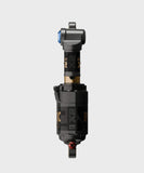 Fox Float X2 Factory rear shock with 4-way adjustability and pressure balancing for mountain bikes.