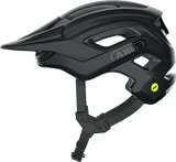 ABUS Cliffhanger MIPS mountain bike helmet in velvet black with adjustable fit and integrated MIPS safety system.