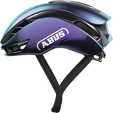 ABUS GAMECHANGER 2.0 cycling helmet with purple aerodynamic design and MIPS safety system, shown from side angle.