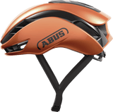 ABUS GAMECHANGER 2.0 cycling helmet in goldfish orange with aerodynamic design and MIPS safety technology.