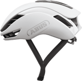 ABUS GAMECHANGER 2.0 cycling helmet in polar white with aerodynamic design and MIPS safety system.