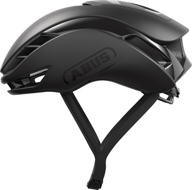 ABUS GameChanger 2.0 cycling helmet in velvet black with aerodynamic design and MIPS safety technology.