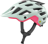 ABUS MOVENTOR 2.0 MIPS mountain bike helmet in iced mint with ventilation and enhanced protection, designed for outdoor cycling.