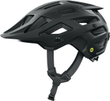 ABUS Moventor 2.0 MIPS mountain bike helmet in velvet black with ventilation and enhanced protection.