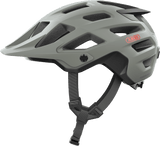 ABUS Moventor 2.0 mountain bike helmet in chalk grey with advanced ventilation and Zoom Ace Fit system, lightweight and secure.