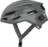 ABUS StormChaser ACE cycling helmet in race grey with ventilation for road racing and cyclocross riding.