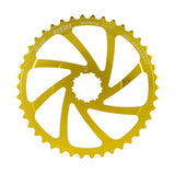 A2Z wide range cassette sprocket for Shimano XT XTR 10-speed, 11-36T, mountain bike components, silver metal gear with teeth.