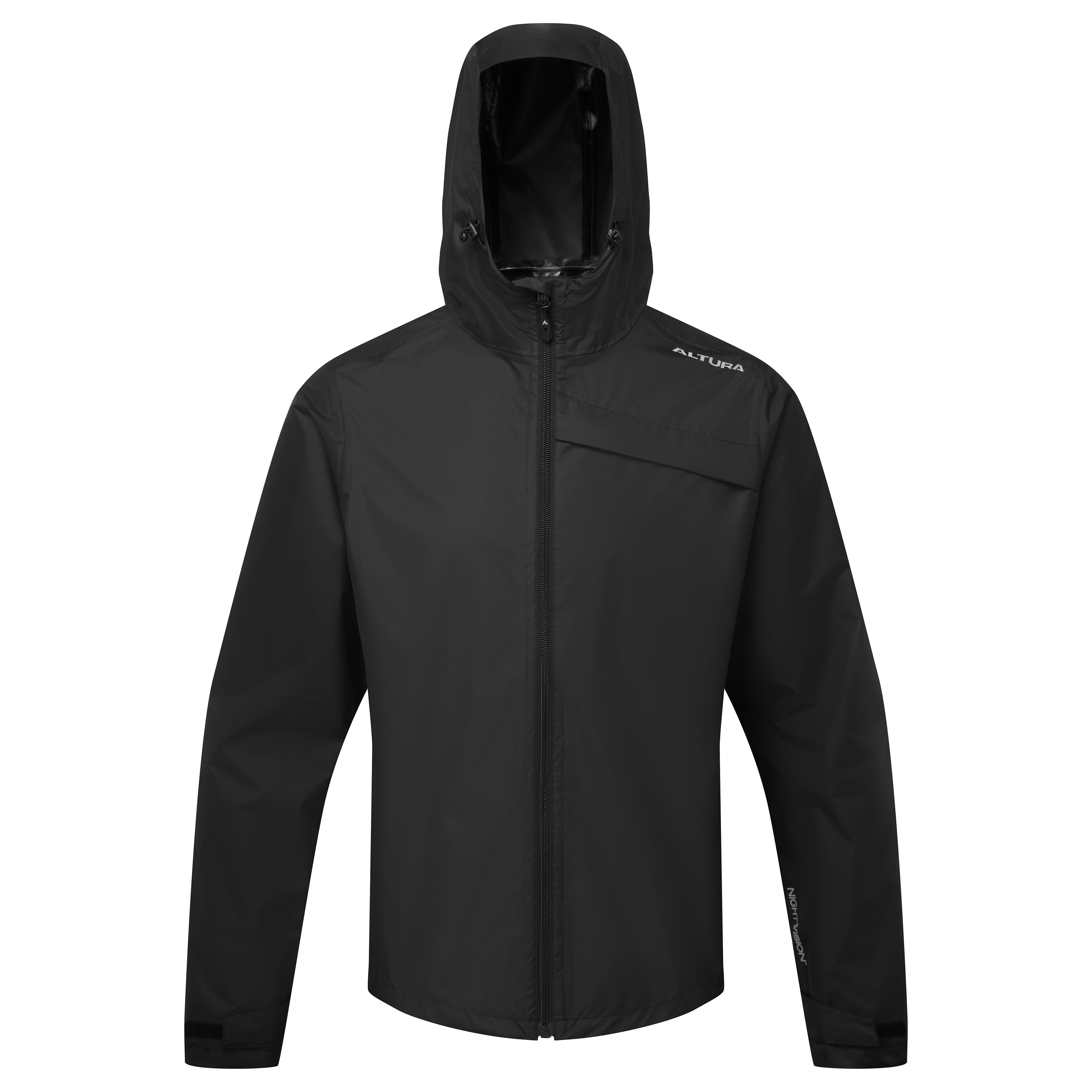 Altura Men's Nightvision Nevis waterproof jacket with reflective safety features, shown in dark color with reflective accents.