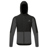 Men's Altura Esker Cave trail hoodie with water-repellent DWR fabric and stretch material, shown in a rugged outdoor setting.
