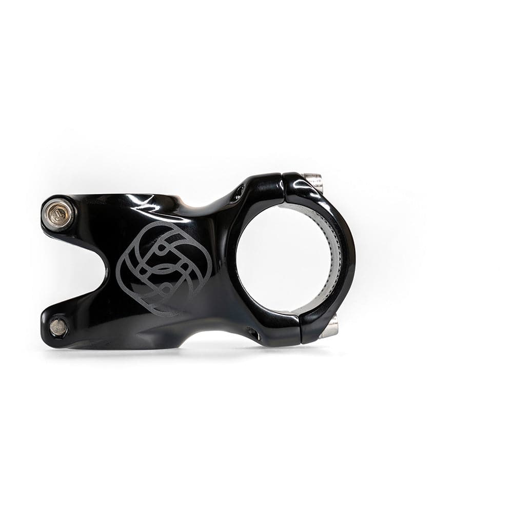 Gusset Components adjustable MTB and road bike stem with 31.8mm clamp, 50-90mm length, and adjustable angle for bike handlebar.