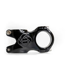 Gusset Components adjustable MTB and road bike stem with 31.8mm clamp, 50-90mm length, and adjustable angle for bike handlebar.