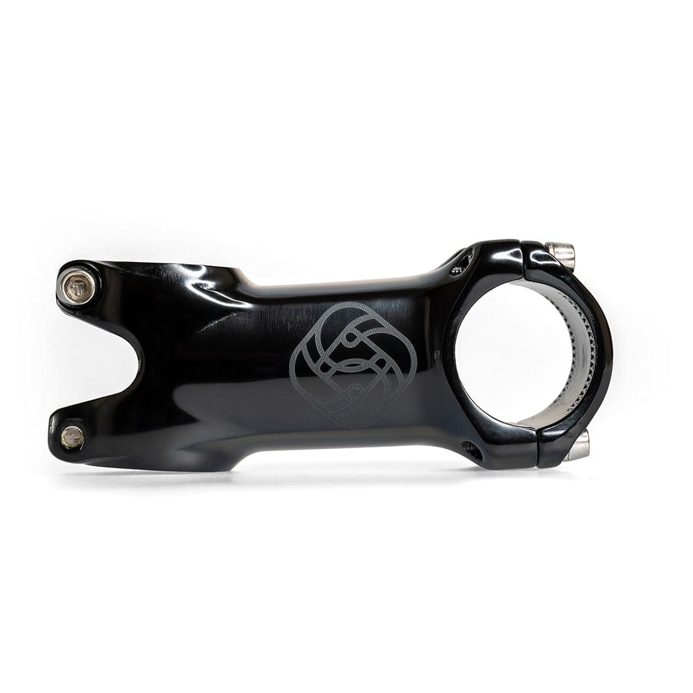 Gusset Components adjustable MTB and road bike stem with 31.8mm clamp, 50-90mm length, and adjustable angle for bike handlebars.