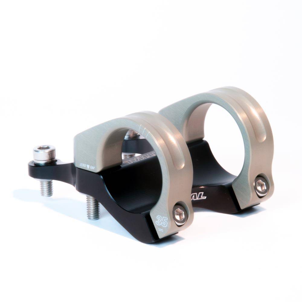 Renthal Integra 35mm direct mount stem for downhill and trail riding, showcasing its sturdy construction and sleek design.
