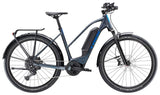 Trek Allant+ 6 Stagger 2025 women's electric hybrid bike for urban commuting, featuring a sleek frame and integrated battery.