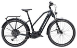 Trek Allant+ 7 Stagger 2025 electric hybrid bike for urban commuting, featuring step-through frame and sleek design.