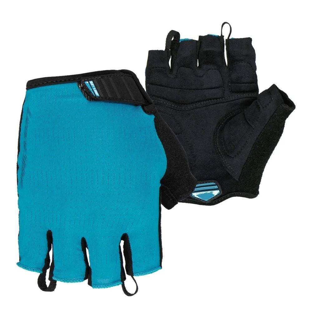 Lizard Skins Aramus Apex blue unisex grip and padded sports gloves, showing the textured palm and reinforced padding for cycling or training.