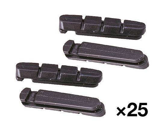 Set of 25 BBB BBS-03AOE RoadStop shim replacement cartridge brake pads for bicycle components.