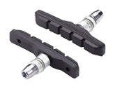 BBB BBS-04OE VeeStop V-brake pads for Shimano V-brakes, pack of 25, durable bicycle brake components with rubber pads.