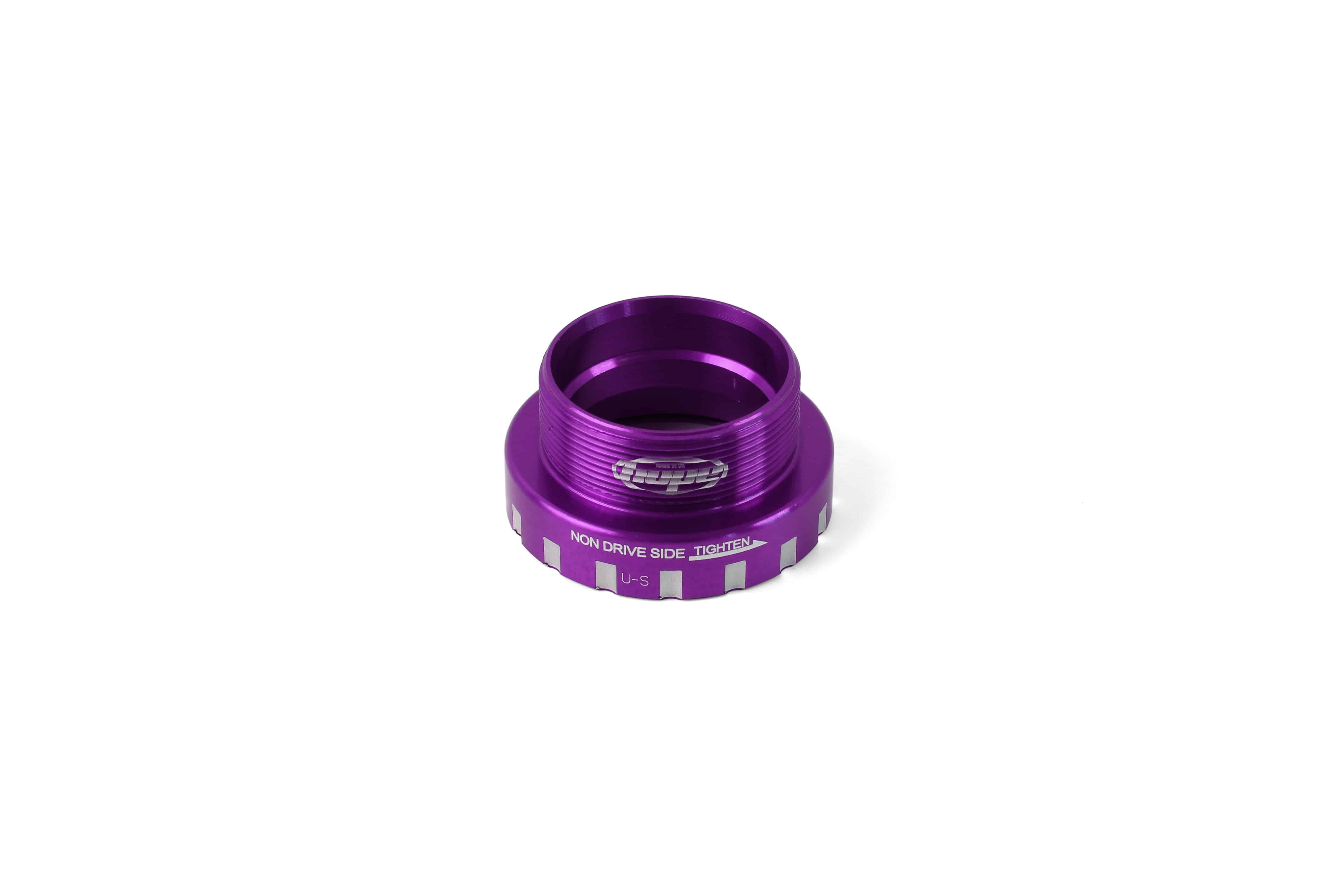 Hope BB BSA threaded 24mm non-drive side cup for bike bottom bracket replacement, showing the metal component with threading details.