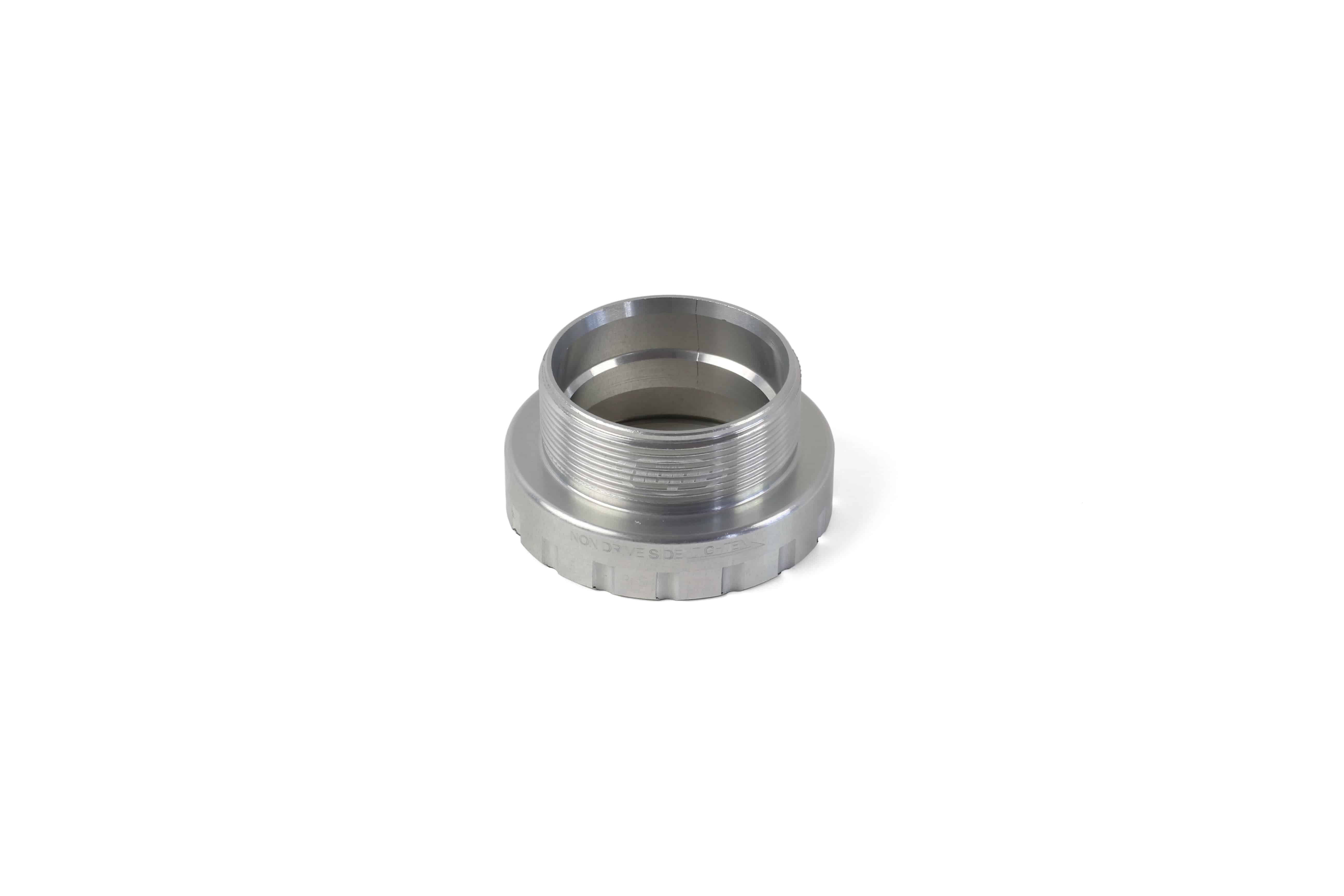 Hope BB BSA threaded 24mm non-drive side cup for bike bottom bracket replacement, showing the metal component with Hope branding.