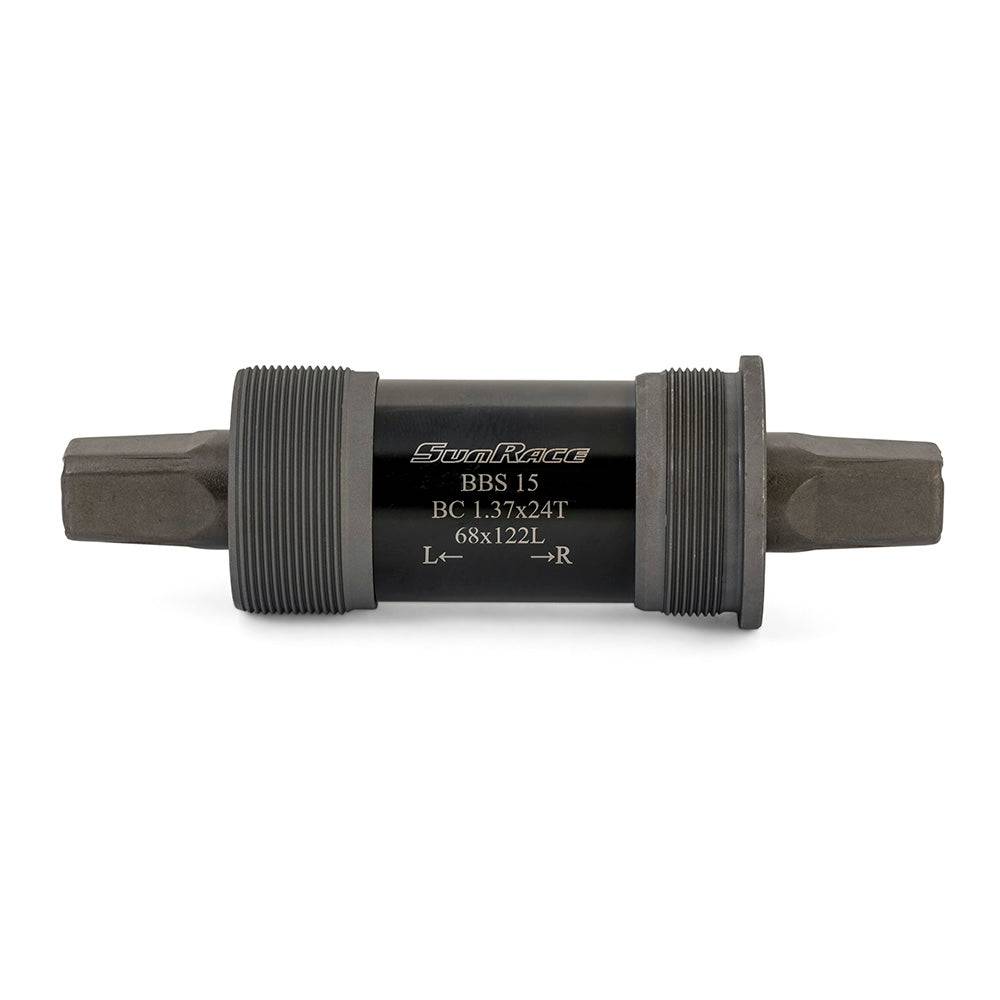 SunRace BBS 18 SB cartridge bottom bracket with 68mm shell and 103/113mm spindle for bicycle cranksets, shown in the image.