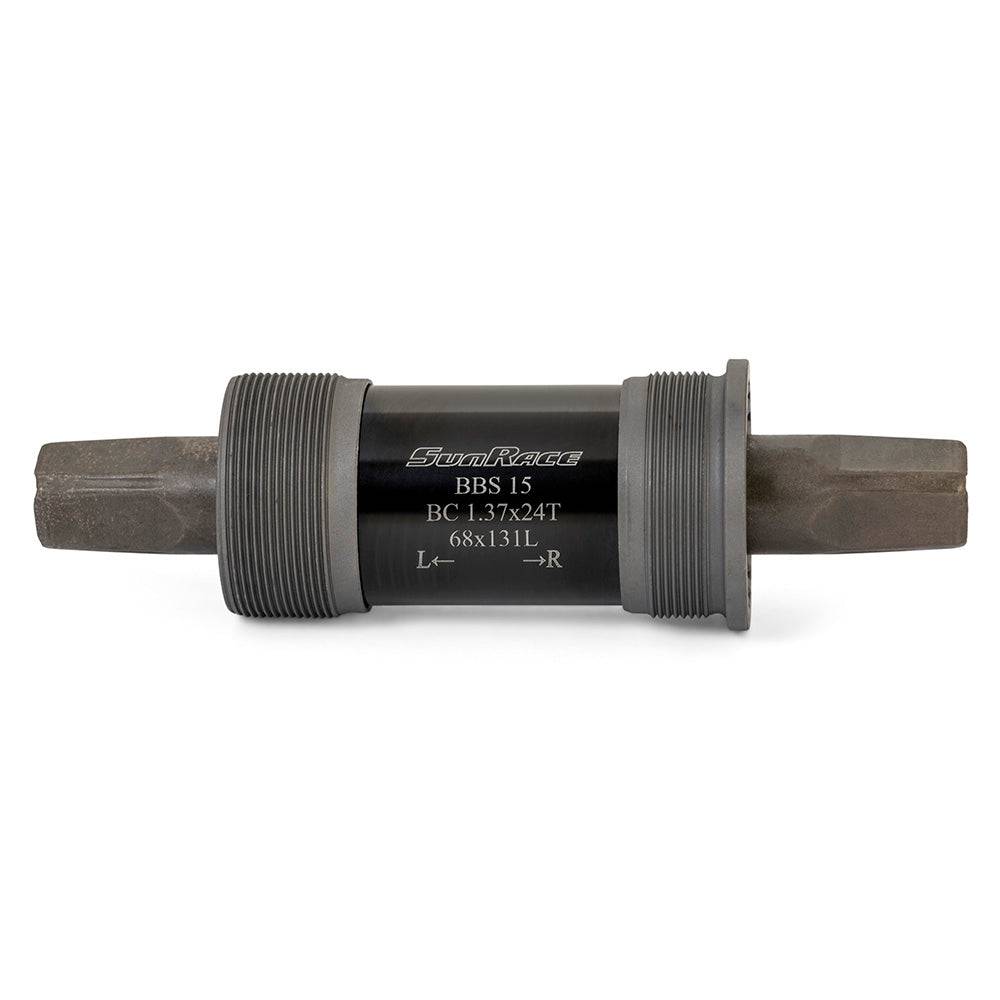 SunRace BBS 18 SB cartridge bottom bracket for 68mm shell with 103/113mm spindle, shown in a close-up image of the component.