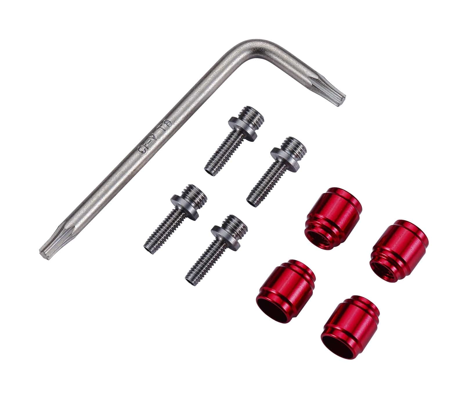 BBB BCB-280 hydraulic hose fitting kit for SRAM 2.1mm silver brake system, includes fittings and components for brake setup.