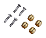 BBB BCB-282 Shimano hydraulic hose fitting kit with silver fittings for brake service, featuring 2.1mm components.