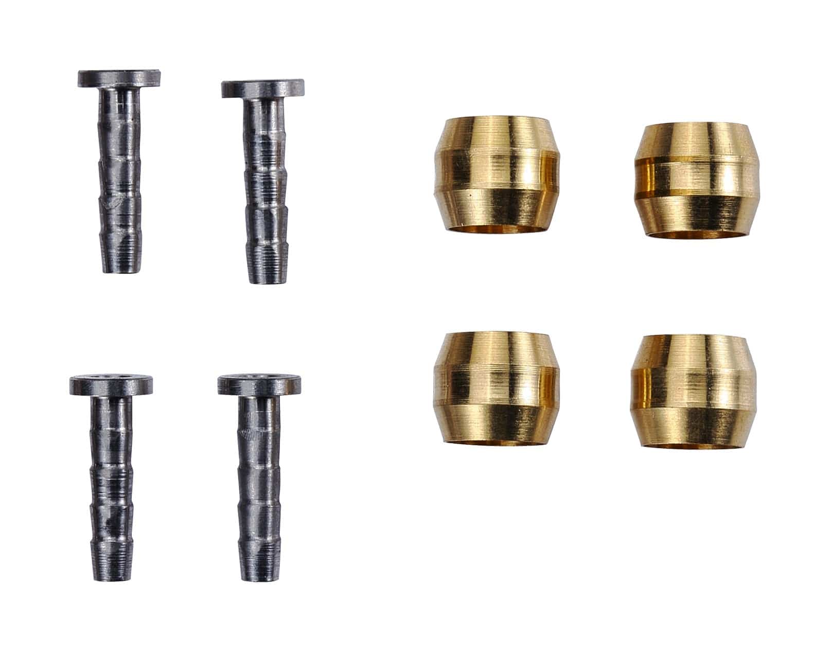 BBB BCB-282 Shimano hydraulic hose fitting kit with 2.1mm silver fittings for brake service components.