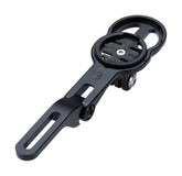 BBB BCP-97 AeroMount Duo bike computer mount with GoPro bracket for Garmin and Wahoo cycling devices, shown attached to bike handlebars.