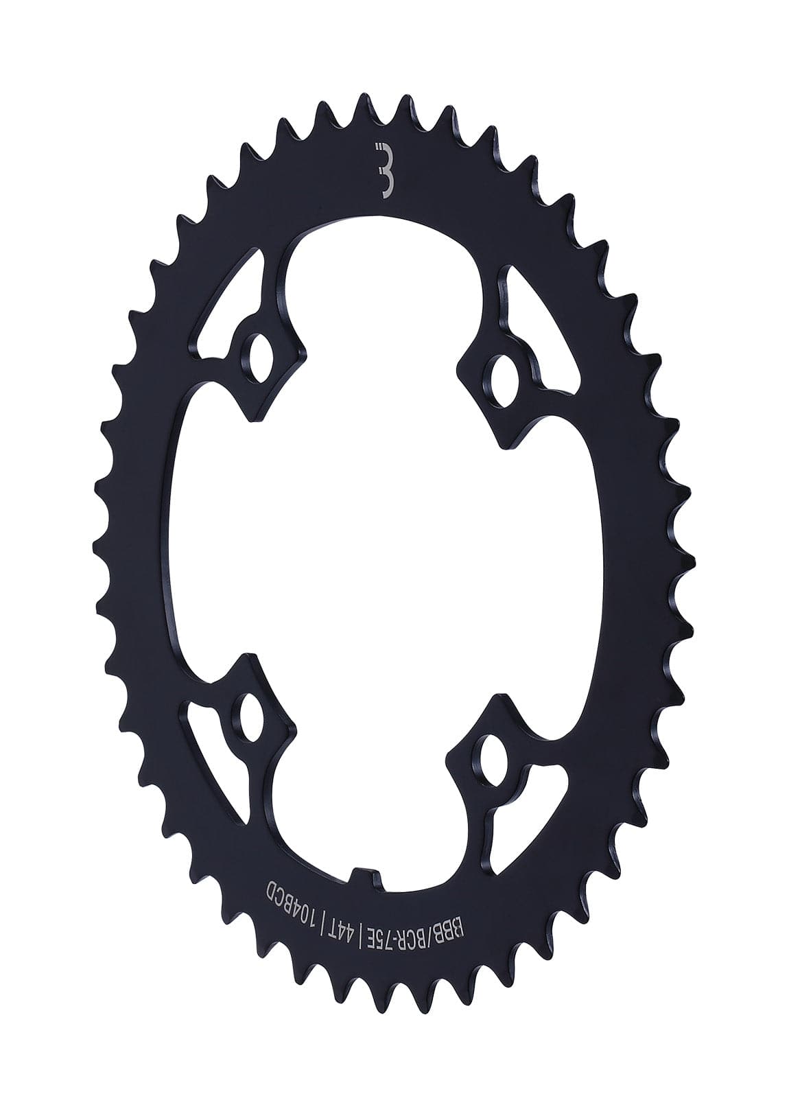 BBB E-bikeGear 44T Chainring for Bosch & Shimano Steps hub gear drivetrains, 104 BCD bike component, BCR-75E model.