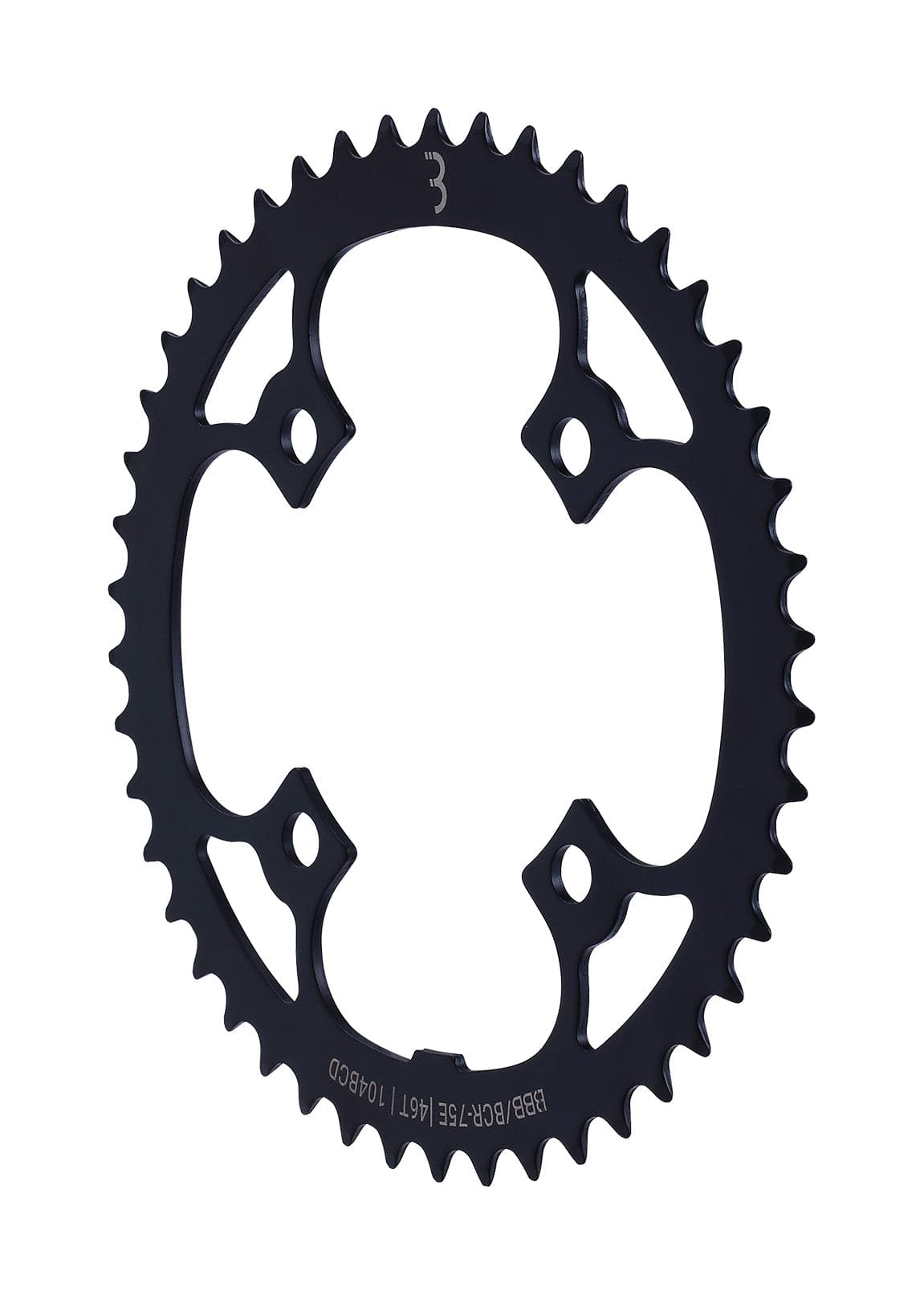 BBB E-bikeGear 46T chainring for Bosch and Shimano Steps hub gear drivetrains, compatible with BCR-75E component.