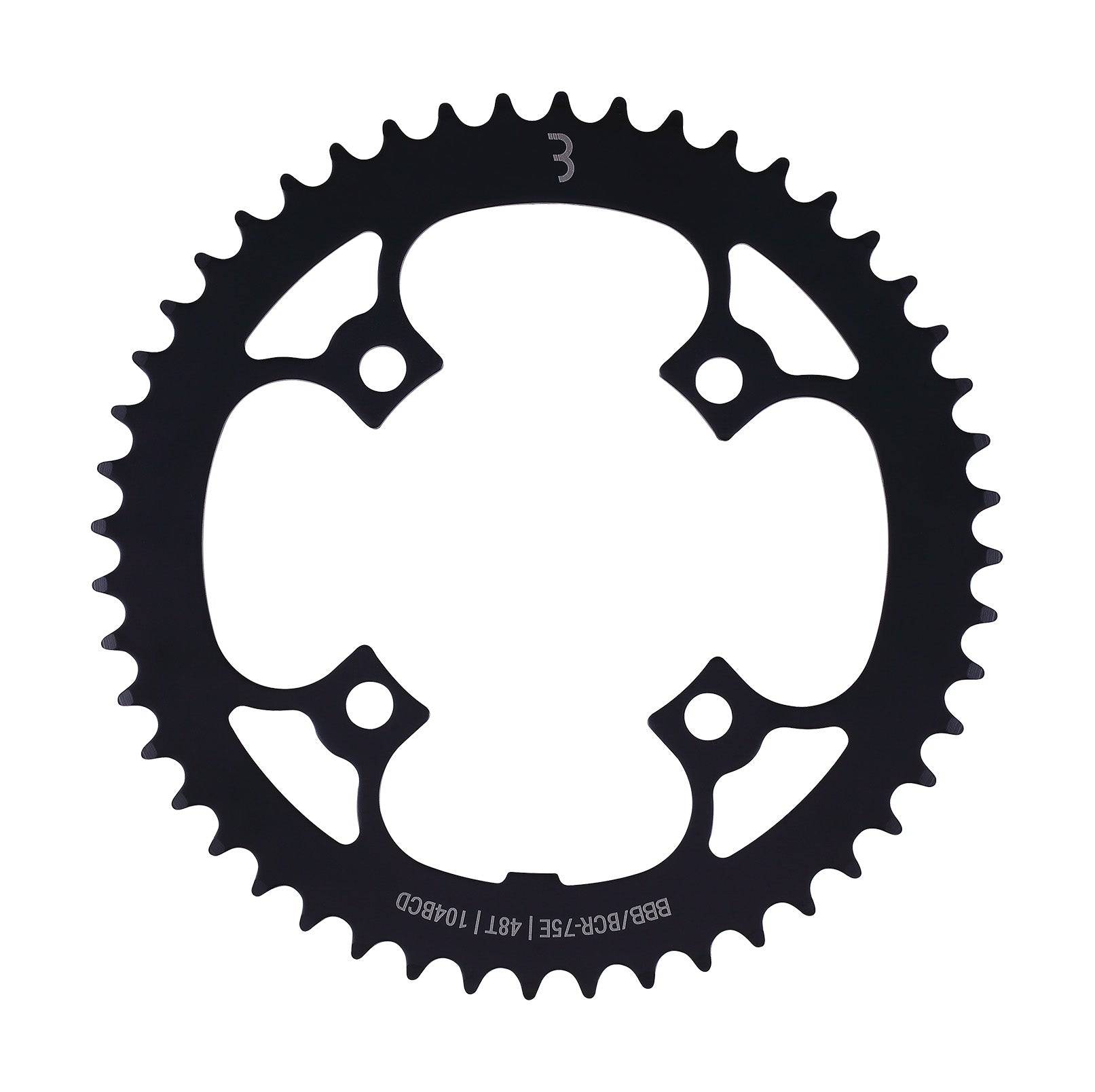 BBB E-bikeGear Chainring BCR-75E for Bosch and Shimano Steps hub gear drivetrains, 48-tooth, 104 BCD, components for e-bike upgrade